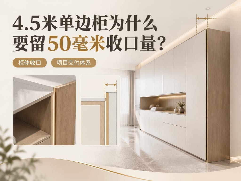 4.5米单边柜为什么要留50毫米收口量?