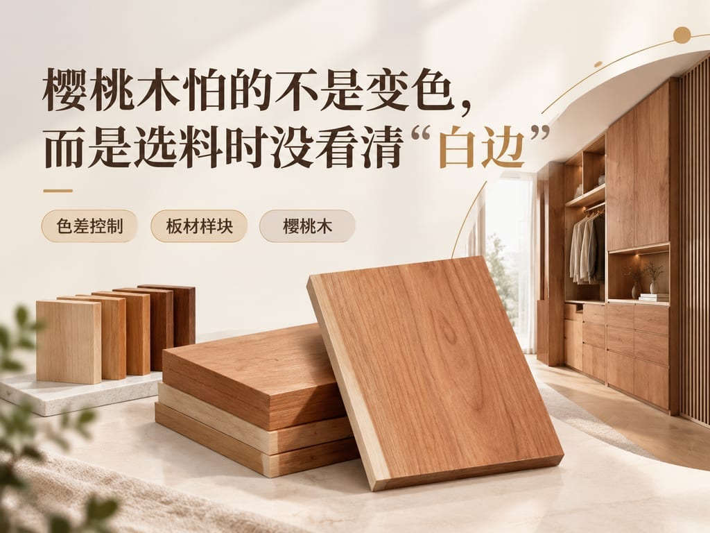 樱桃木怕的不是变色,而是选料时没看清“白边”