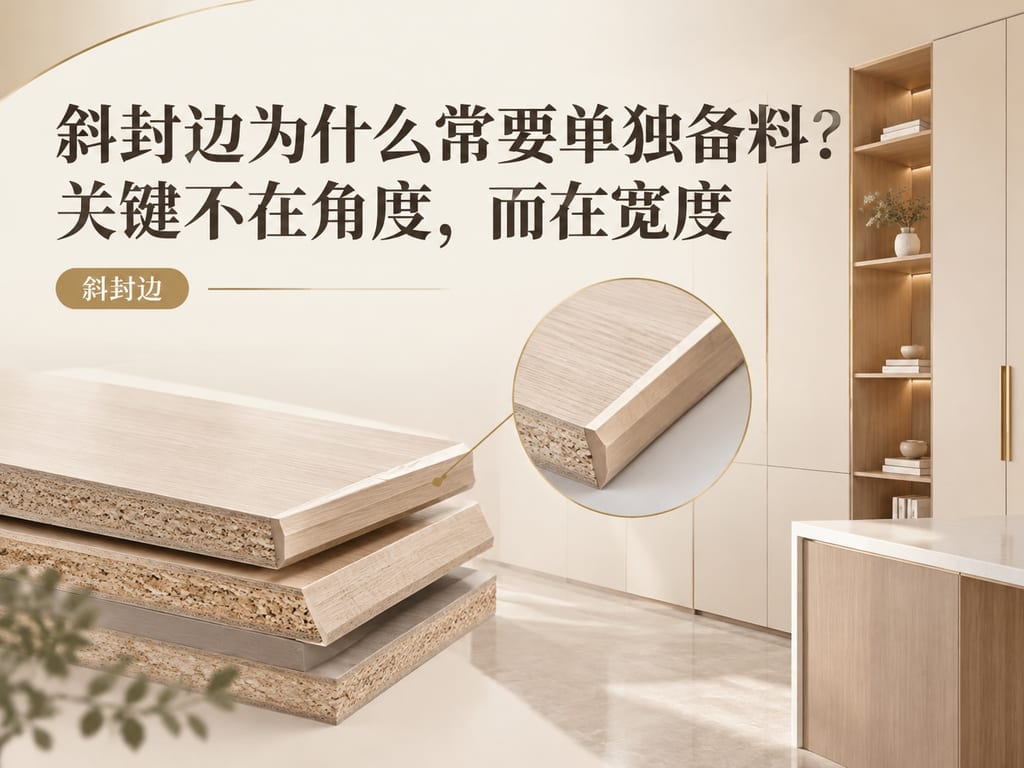 斜封边为什么常要单独备料?关键不在角度,而在宽度