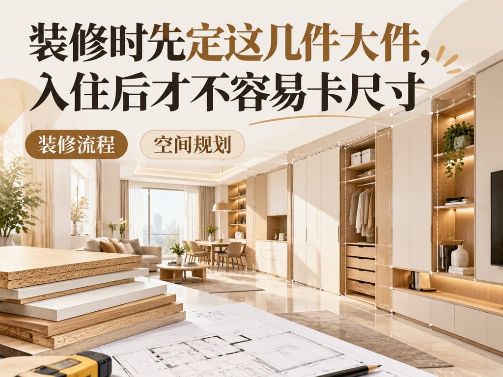 装修时先定这几件大件,入住后才不容易卡尺寸