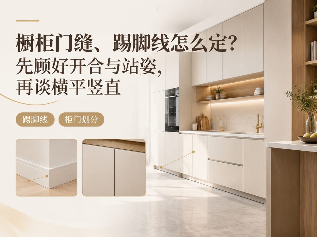 橱柜门缝、踢脚线怎么定？先顾好开合与站姿，再谈横平竖直