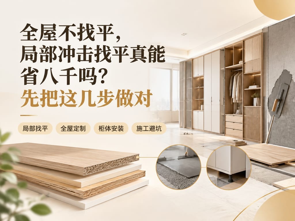 全屋不找平,局部冲击找平真能省八千吗?先把这几步做对