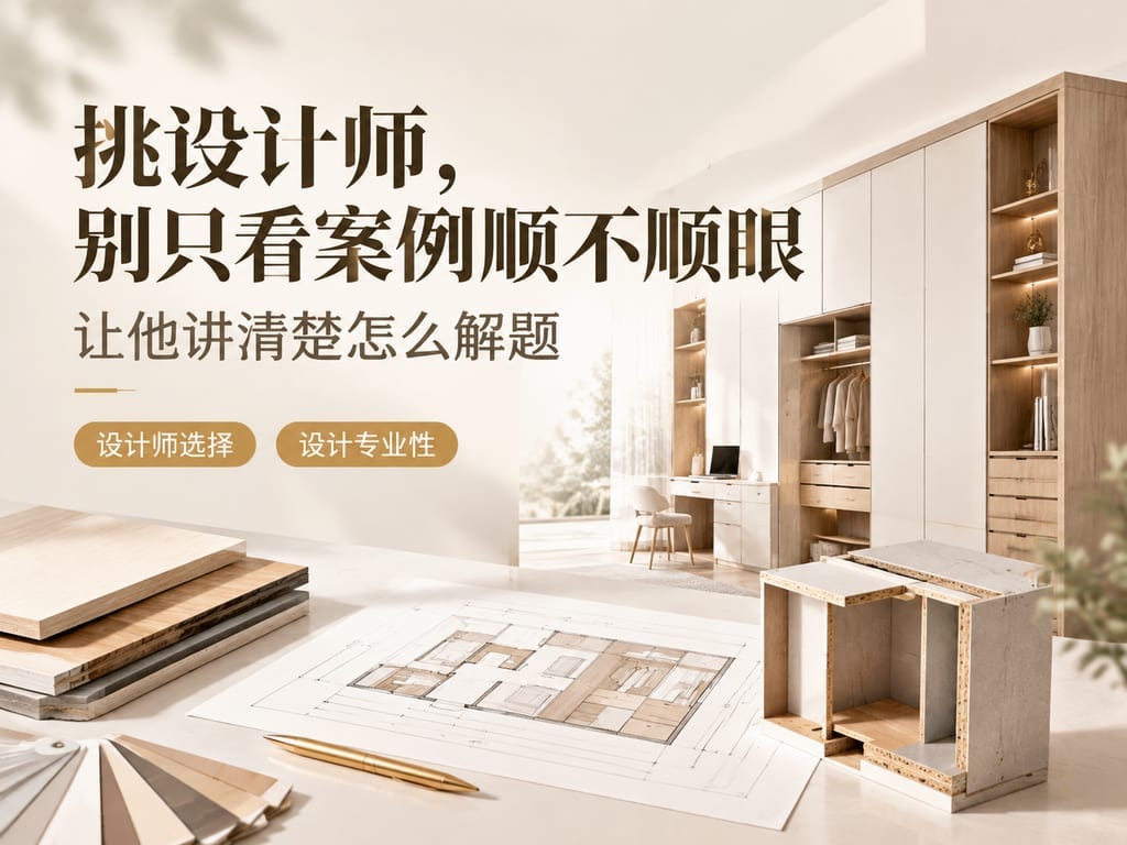 挑设计师，别只看案例顺不顺眼：让他讲清楚怎么解题