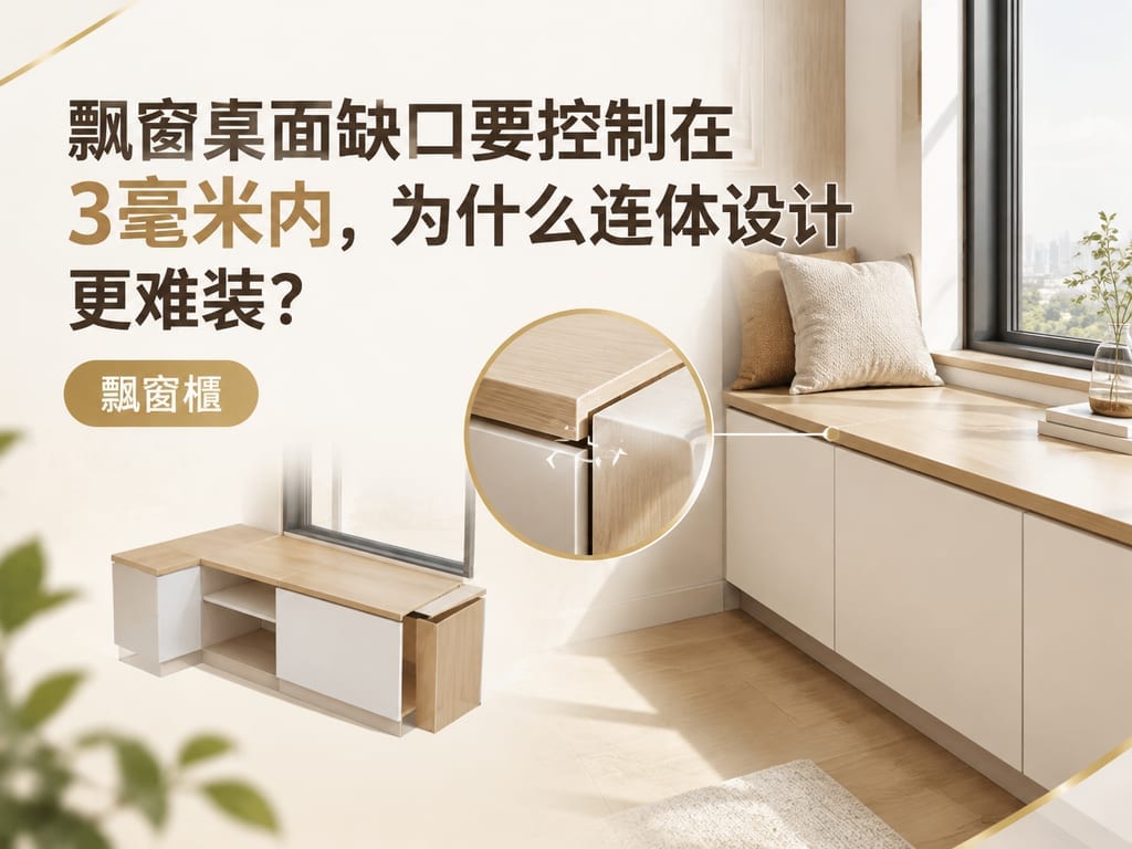 飘窗桌面缺口要控制在3毫米内，为什么连体设计更难装？