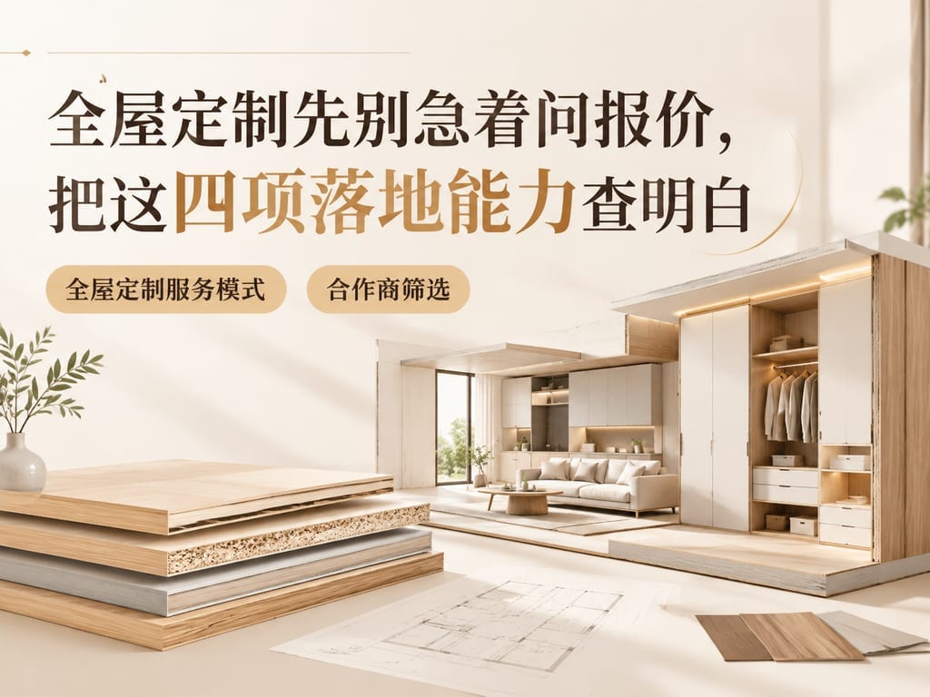 全屋定制先别急着问报价,把这四项落地能力查明白