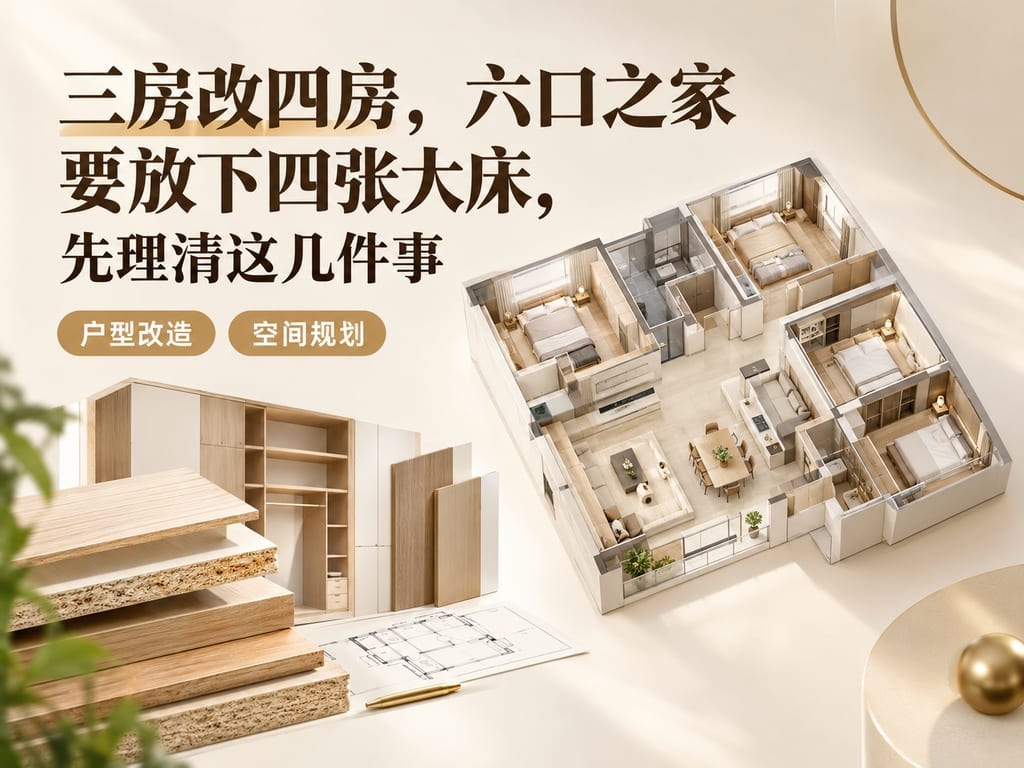 三房改四房,六口之家要放下四张大床,先理清这几件事