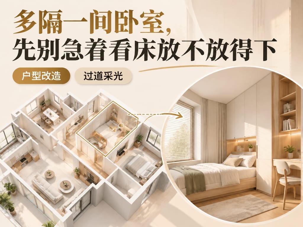 多隔一间卧室,先别急着看床放不放得下
