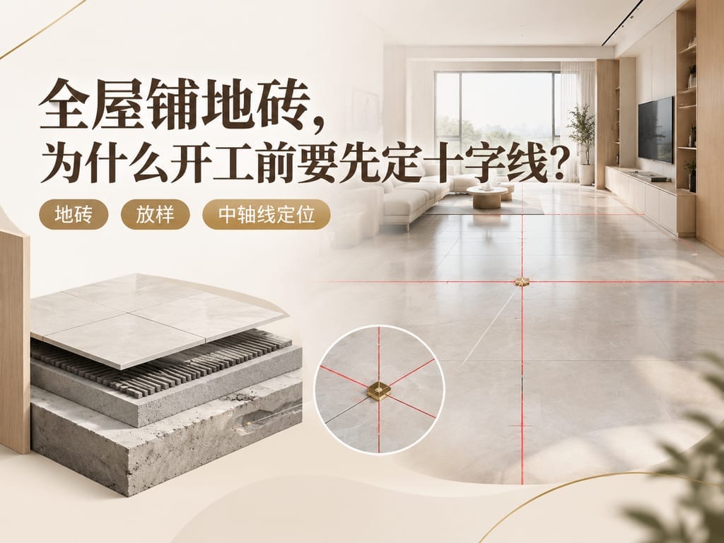 全屋铺地砖,为什么开工前要先定十字线?