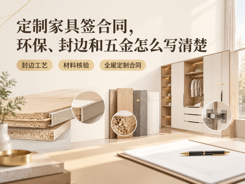 定制家具签合同，环保、封边和五金怎么写清楚