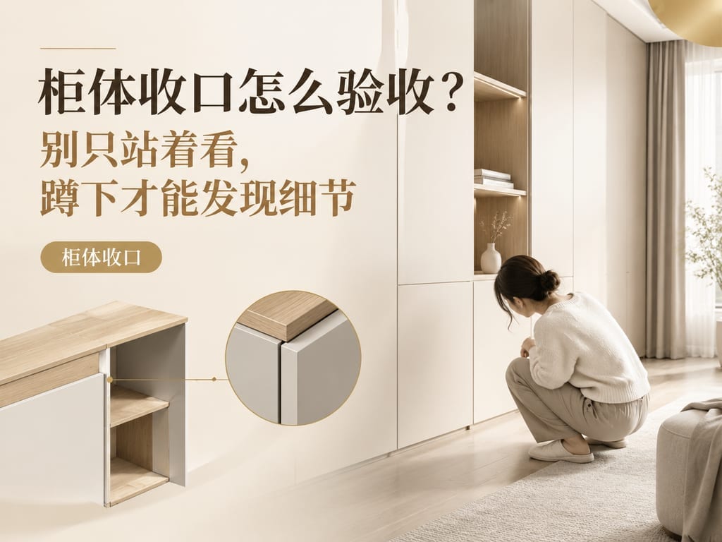 柜体收口怎么验收?别只站着看,蹲下才能发现细节