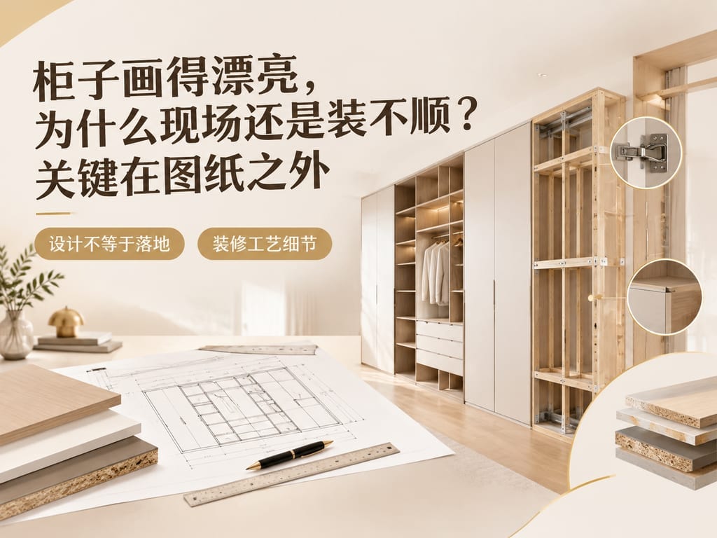 柜子画得漂亮,为什么现场还是装不顺?关键在图纸之外
