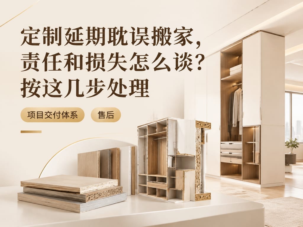定制延期耽误搬家,责任和损失怎么谈?按这几步处理