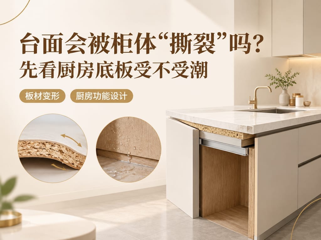 台面会被柜体“撕裂”吗?先看厨房底板受不受潮