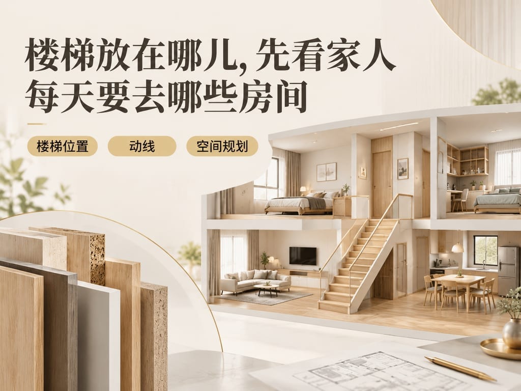 楼梯放在哪儿,先看家人每天要去哪些房间