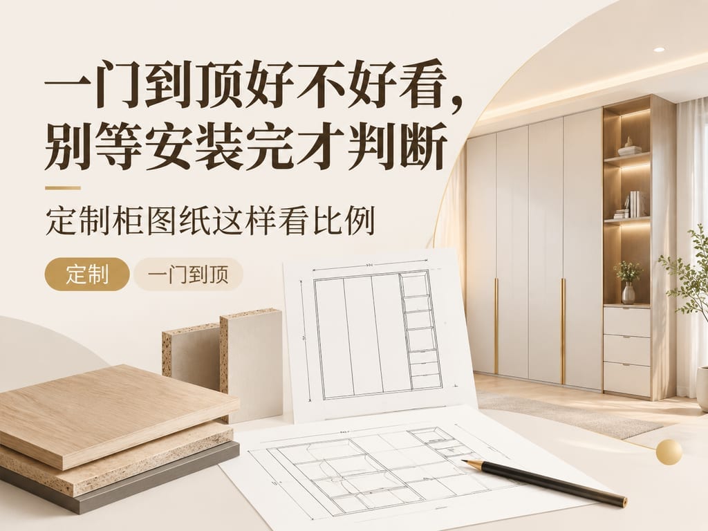 一门到顶好不好看,别等安装完才判断:定制柜图纸这样看比例