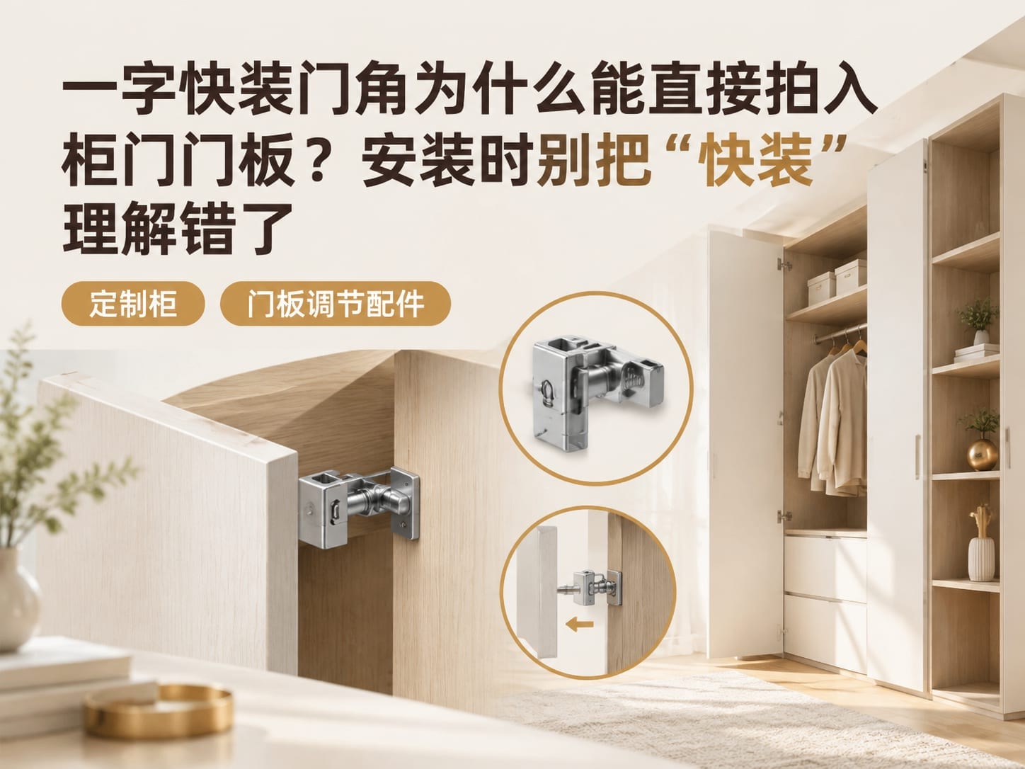 一字快装门角为什么能直接拍入柜门门板?安装时别把“快装”理解错了