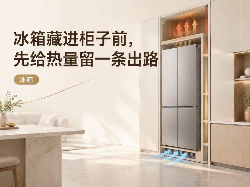 冰箱藏进柜子前，先给热量留一条出路