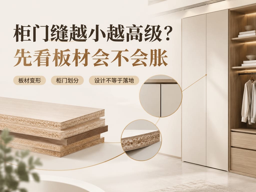 柜门缝越小越高级？先看板材会不会胀