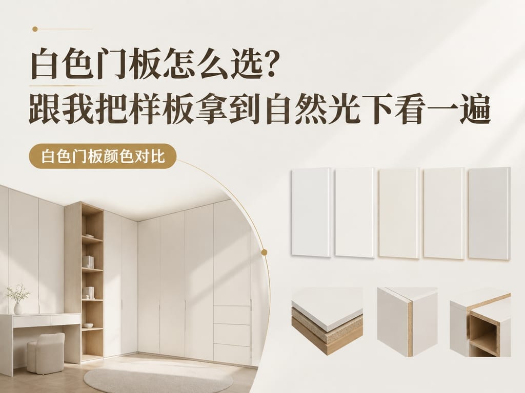 白色门板怎么选?跟我把样板拿到自然光下看一遍