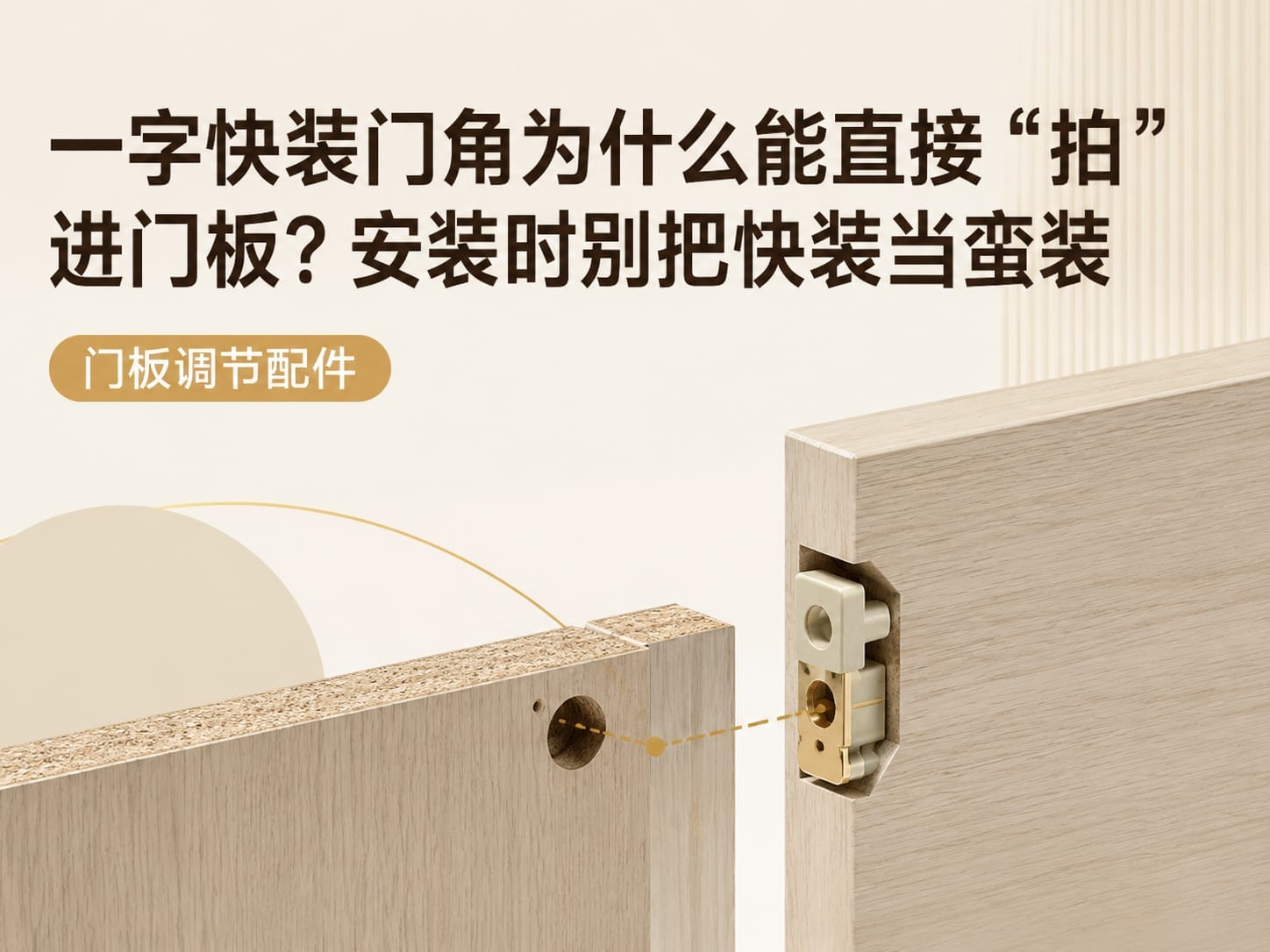 一字快装门角为什么能直接“拍”进门板？安装时别把快装当蛮装