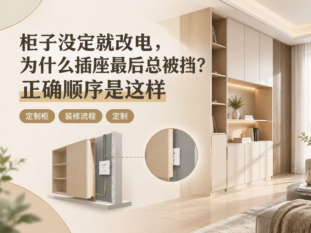 柜子没定就改电,为什么插座最后总被挡?正确顺序是这样