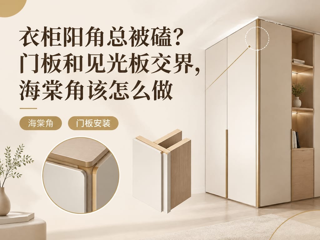 衣柜阳角总被磕?门板和见光板交界,海棠角该怎么做