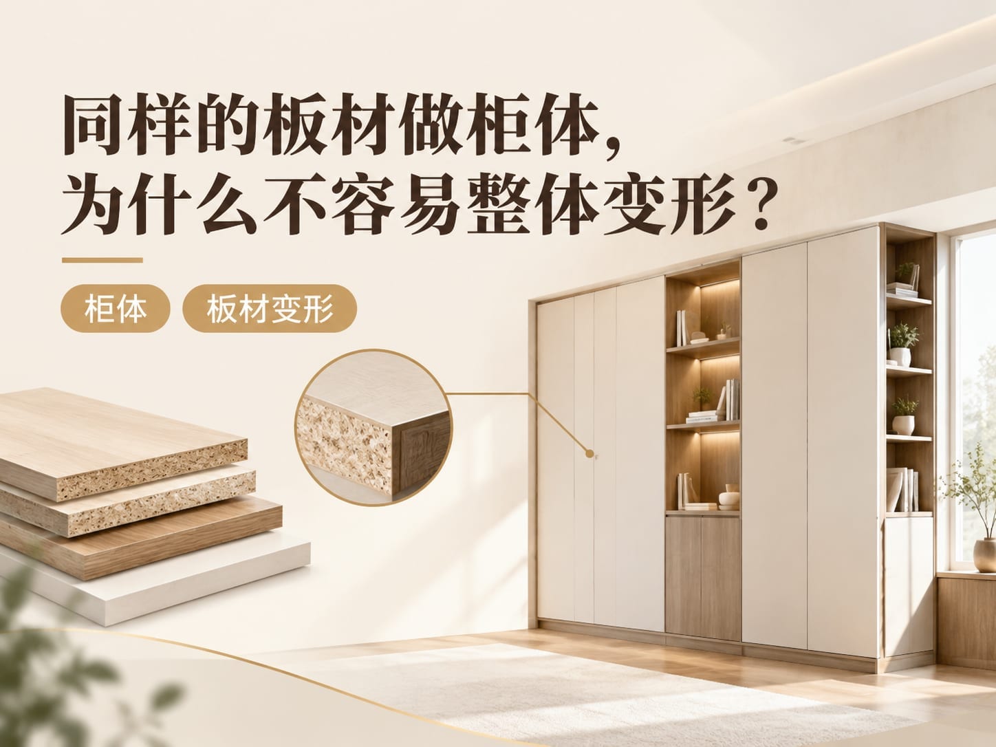同样的板材做柜体，为什么不容易整体变形？