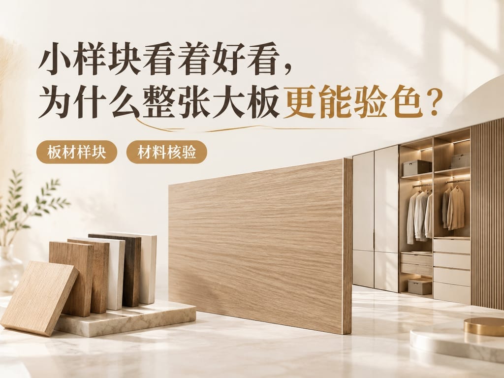 小样块看着好看,为什么整张大板更能验色?