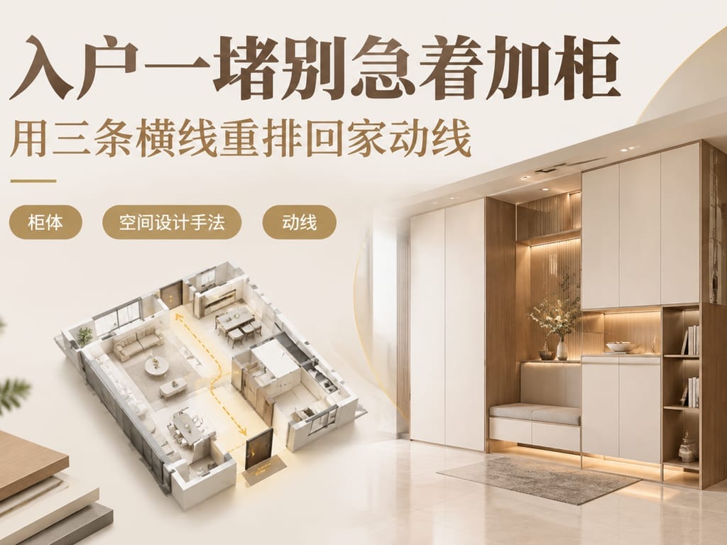 入户一堵别急着加柜：用三条横线重排回家动线