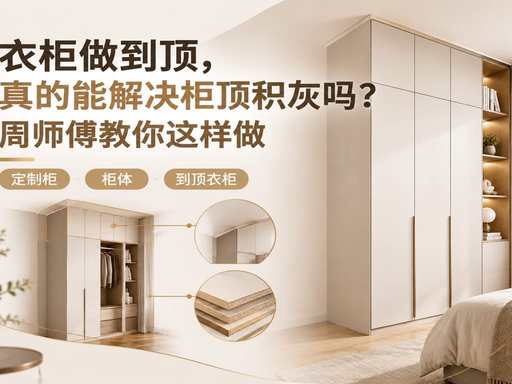衣柜做到顶，真的能解决柜顶积灰吗？周师傅教你这样做