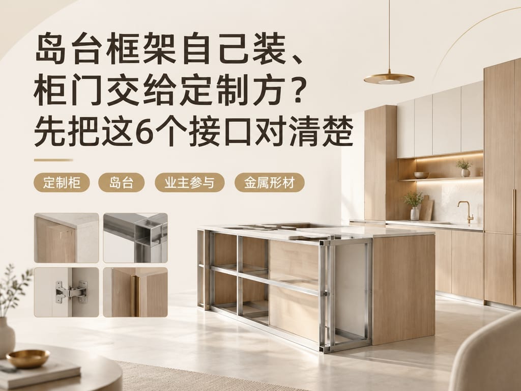 岛台框架自己装、柜门交给定制方?先把这6个接口对清楚