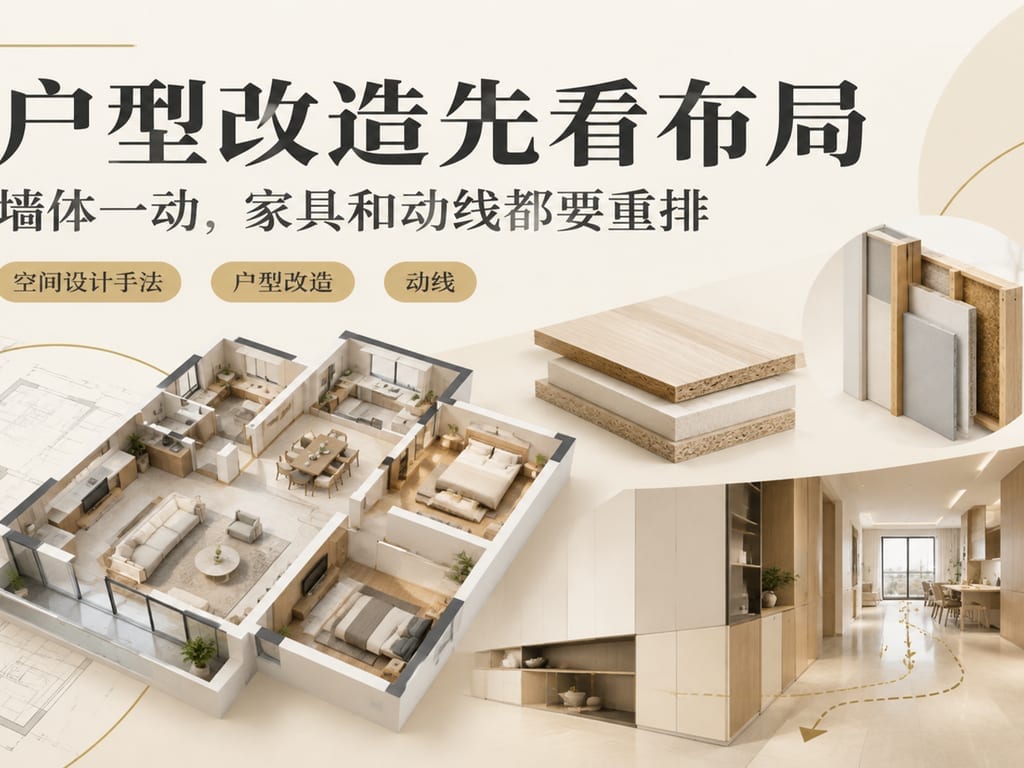 户型改造先看布局:墙体一动,家具和动线都要重排