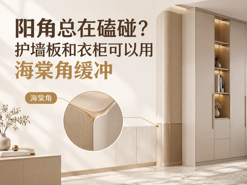 阳角总在磕碰?护墙板和衣柜可以用海棠角缓冲