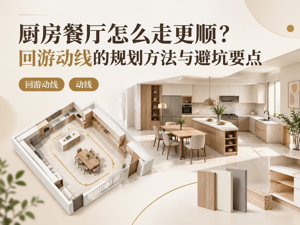 厨房餐厅怎么走更顺？回游动线的规划方法与避坑要点