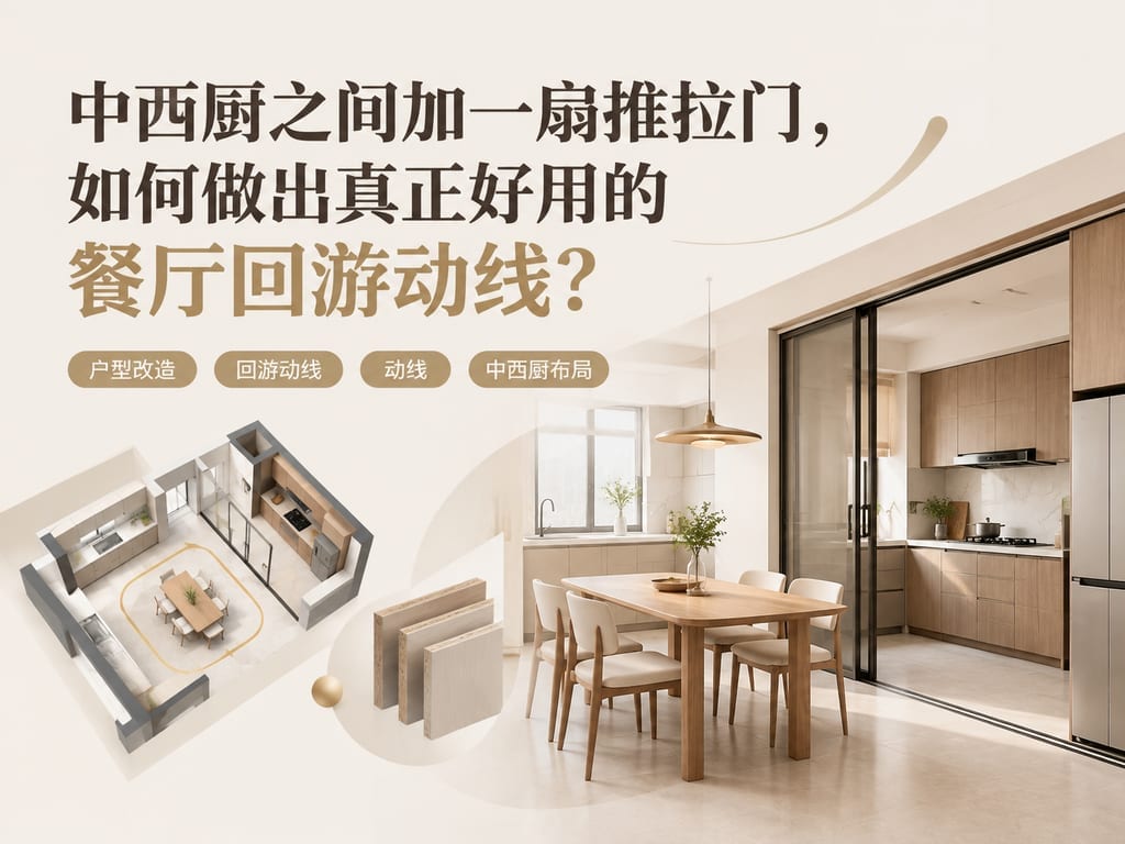 中西厨之间加一扇推拉门，如何做出真正好用的餐厅回游动线？