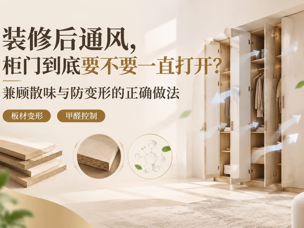 装修后通风,柜门到底要不要一直打开?兼顾散味与防变形的正确做法