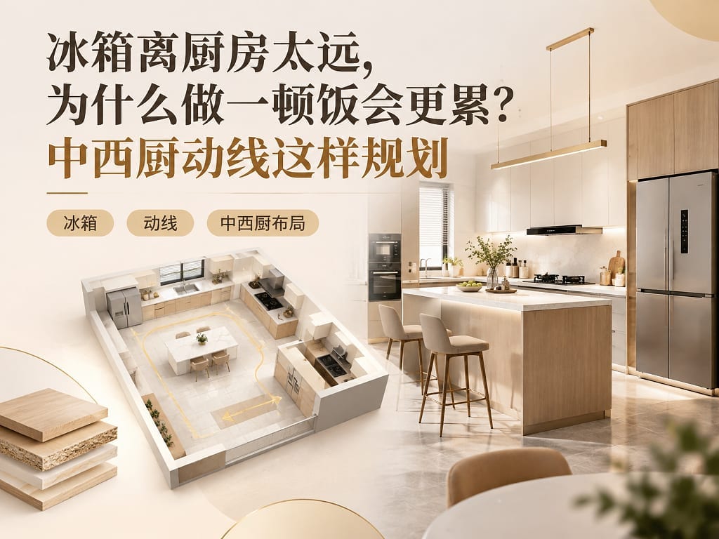 冰箱离厨房太远，为什么做一顿饭会更累？中西厨动线这样规划