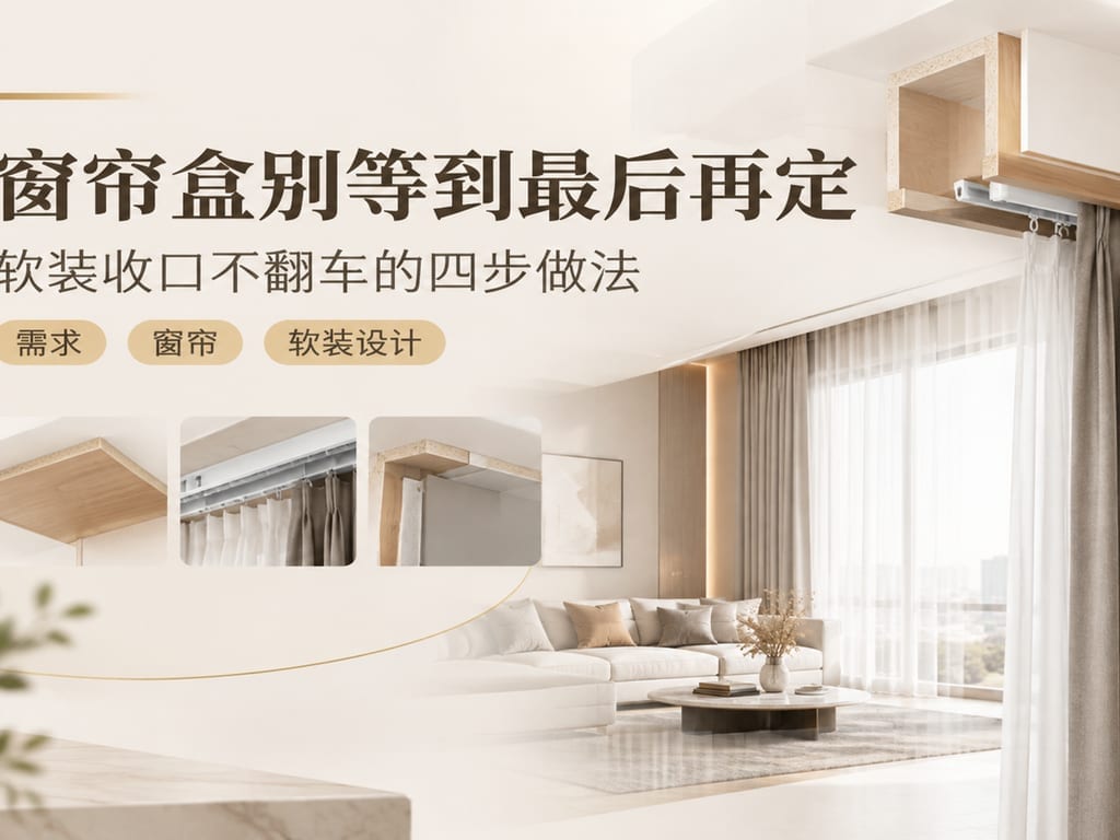 窗帘盒别等到最后再定:软装收口不翻车的四步做法
