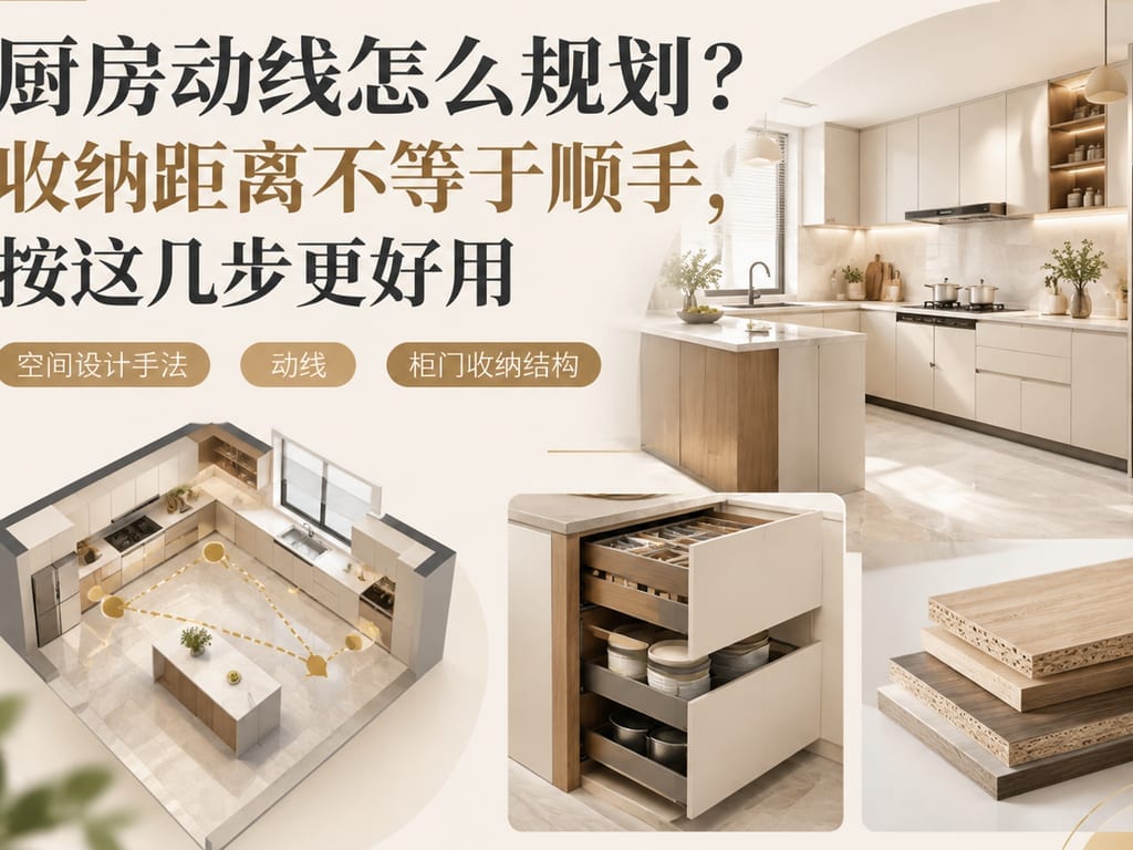 厨房动线怎么规划？收纳距离不等于顺手，按这几步更好用
