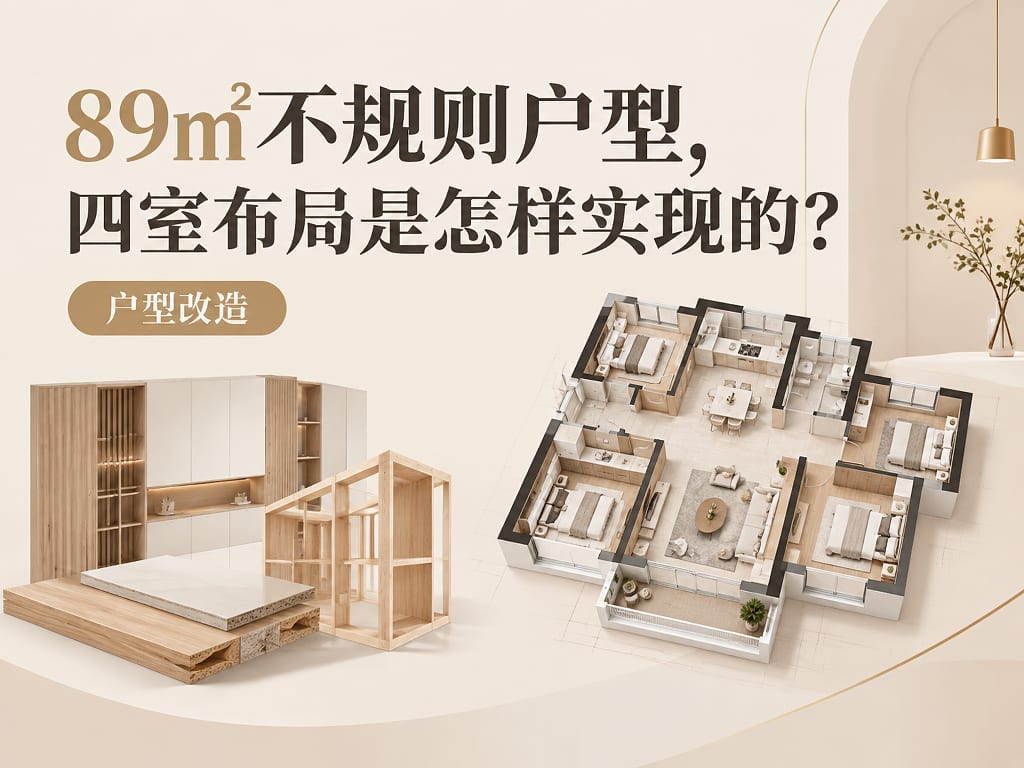 89㎡不规则户型，四室布局是怎样实现的？