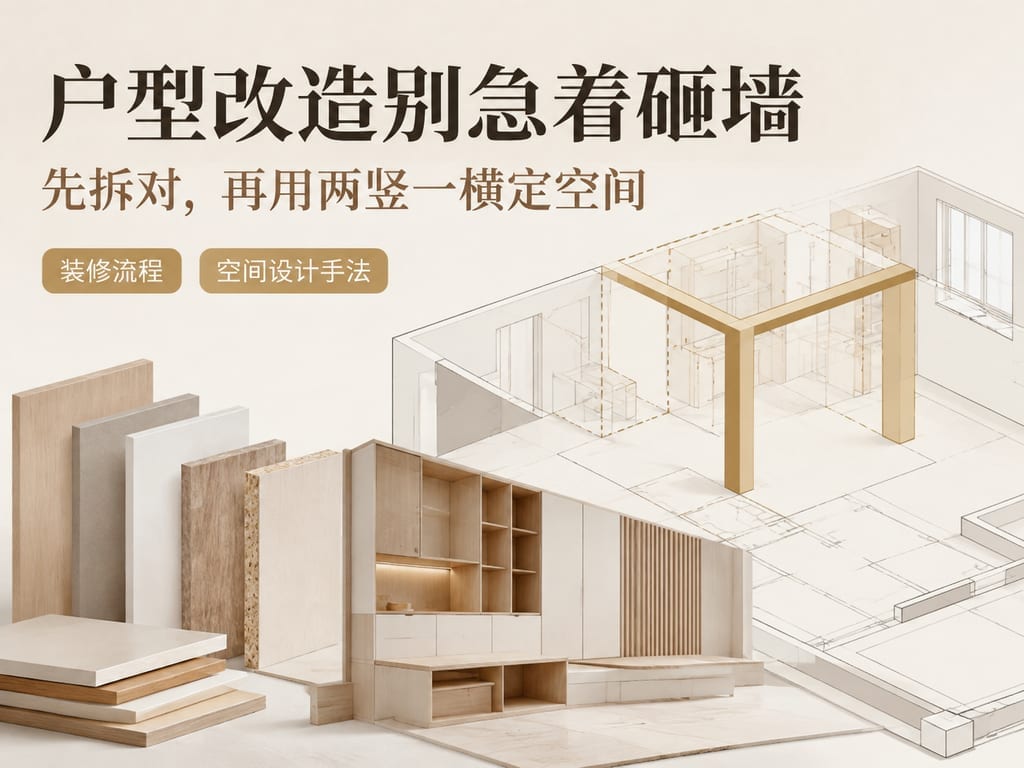 户型改造别急着砸墙：先拆对，再用两竖一横定空间