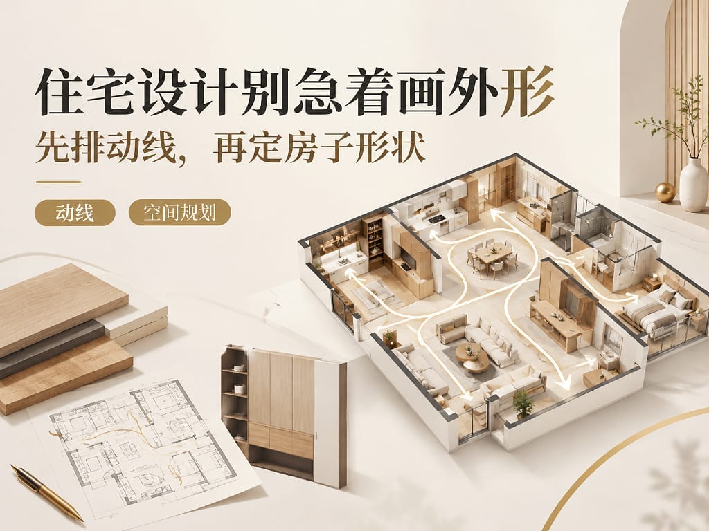 住宅设计别急着画外形:先排动线,再定房子形状