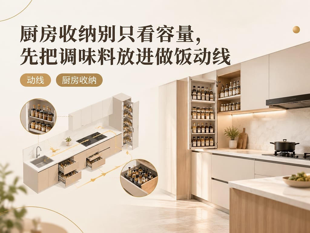 厨房收纳别只看容量,先把调味料放进做饭动线