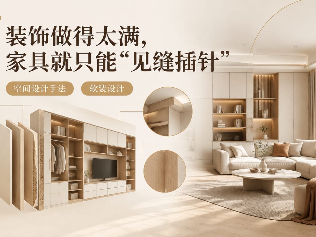 装饰做得太满，家具就只能“见缝插针”