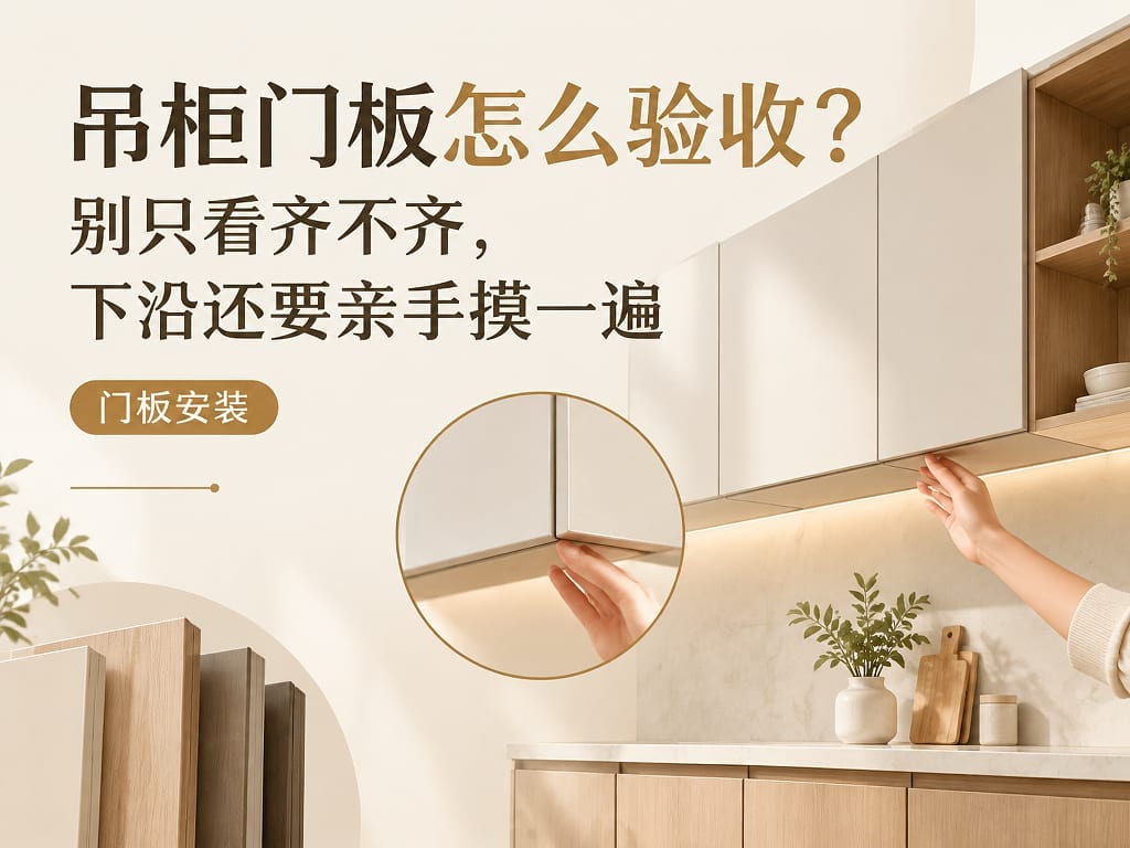 吊柜门板怎么验收？别只看齐不齐，下沿还要亲手摸一遍