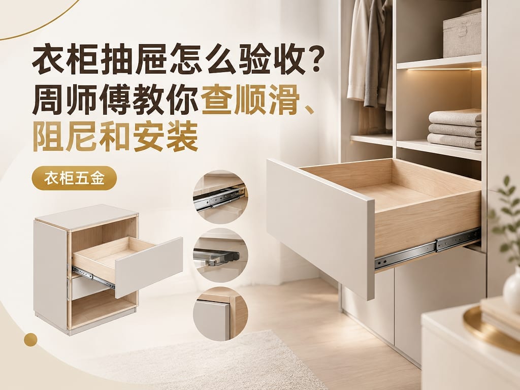 衣柜抽屉怎么验收？周师傅教你查顺滑、阻尼和安装
