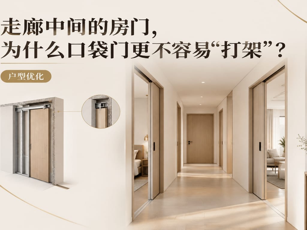 走廊中间的房门,为什么口袋门更不容易“打架”?