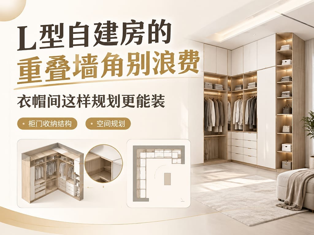 L型自建房的重叠墙角别浪费:衣帽间这样规划更能装