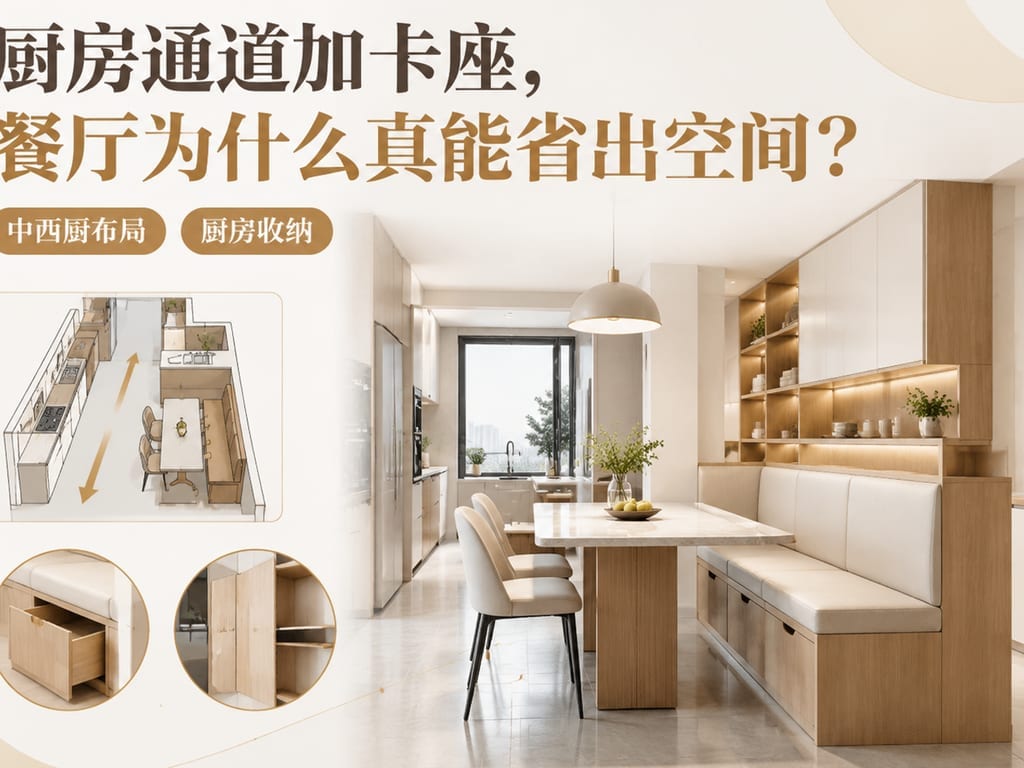 厨房通道加卡座，餐厅为什么真能省出空间？