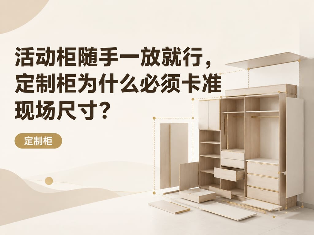 活动柜随手一放就行，定制柜为什么必须卡准现场尺寸？
